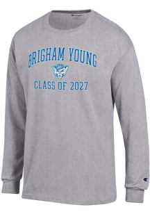Champion BYU Cougars Grey Font Class of 2027 Jersey Long Sleeve T Shirt