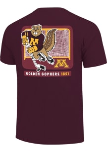 Minnesota Golden Gophers Youth Maroon Mascot Skating Short Sleeve T-Shirt