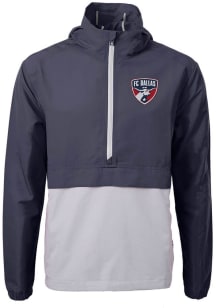 Cutter and Buck FC Dallas Mens Navy Blue Charter Eco Pullover Jackets