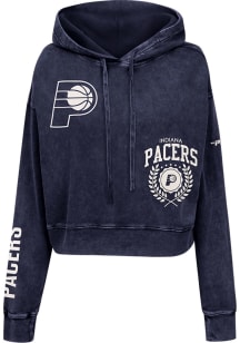 Pro Standard Indiana Pacers Womens Navy Blue Enzyme Wash Hooded Sweatshirt