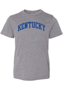 Summit Sportswear Kentucky Youth Grey Arch Wordmark Short Sleeve T-Shirt
