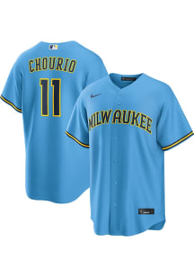 Jackson Chourio Milwaukee Brewers Mens Replica Road Jersey - Blue