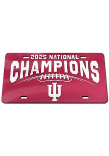 Indiana Hoosiers Crimson 2025 National Champs Laser Cut Car Accessory License Plate