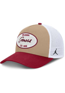 Nike Oklahoma Sooners Structured A Frame Trucker Adjustable Hat - Brown