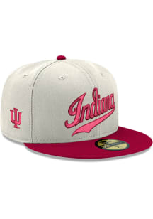 New Era Indiana Hoosiers Mens White 59FIFTY Fitted Hat