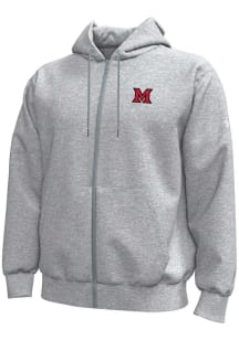 Under Armour Miami RedHawks Mens Grey Embroidered Long Sleeve Full Zip Jacket