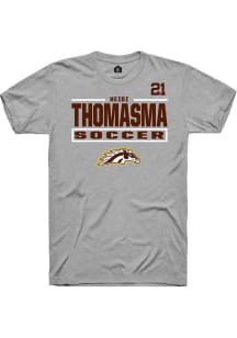 Heidi Thomasma Western Michigan Broncos Grey NIL Stacked Box Short Sleeve Player T Shirt