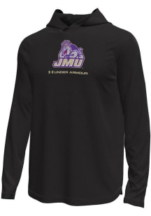 Under Armour James Madison Dukes Mens Black Logo Tech Stretch Hood