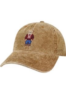 Legacy Harvard Crimson Bear in Crewneck Salt Wash Corduroy Adjustable Hat - Brown
