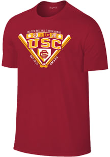 USC Trojans Red 2026 Big Ten Baseball Tournament Participant Short Sleeve T Shirt