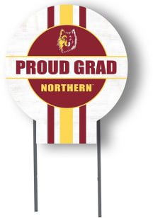 Northern State Wolves KH Sports Fan 20x20 Circle Yard Sign with Stakes Proud Grad Yard Sign - Whit..