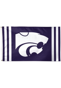 K-State Wildcats Stripe 3x5 Silk Screen Grommet Flag - Purple