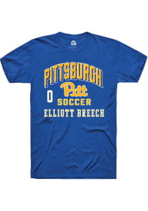 Elliott Breech Pitt Panthers Blue NIL Arch Logo Short Sleeve Player T Shirt