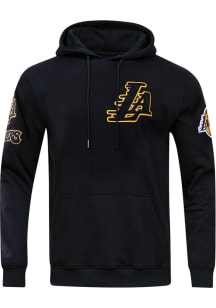 Pro Standard Los Angeles Lakers Mens Black Classic Chenille Long Sleeve Hoodie