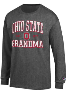 Champion Ohio State Buckeyes Charcoal Est. Date Grandma Jersey Long Sleeve T Shirt