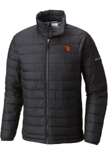 Mens Oregon State Beavers Columbia Mens Powder Lite Heavyweight Jacket - Black