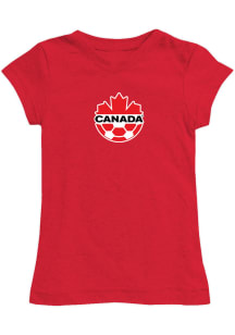 Vive La Fete Canada National Team Toddler Girls Red Lexie Short Sleeve T-Shirt