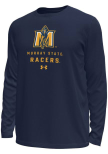 Under Armour Murray State Racers Navy Blue Stacked Logo Tech Stretch Long Sleeve T-Shirt