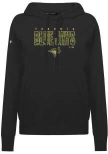 Levelwear Toronto Blue Jays Womens Black Adorn Protect Hooded Sweatshirt