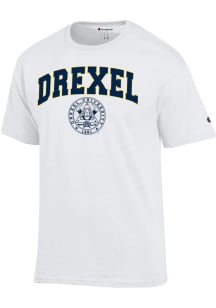 Champion Drexel Dragons White University Seal Short Sleeve T Shirt
