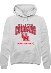 Summit Sportswear Houston Cougars Mens White Women's Cross Country Long Sleeve Hoodie