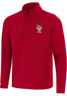 Antigua Nebraska Cornhuskers Mens Red Insider Long Sleeve Qtr Zip Pullover