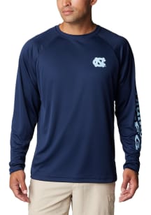 Columbia North Carolina Tar Heels Navy Blue Terminal Tackle Long Sleeve T-Shirt