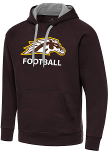 Antigua Western Michigan Broncos Mens Brown Football Victory Long Sleeve Hoodie