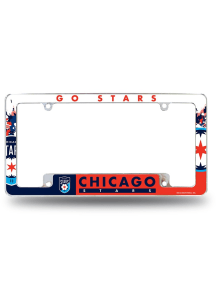 Chicago Stars FC Classic All Over Chrome License Plate Frame - Silver