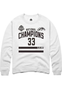 Samuel Sjolund Western Michigan Broncos Mens White NIL 2025 National Champions Shirzee Player Crew