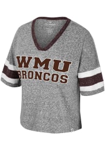 Colosseum Western Michigan Broncos Womens Grey Grimmerie Short Sleeve T-Shirt