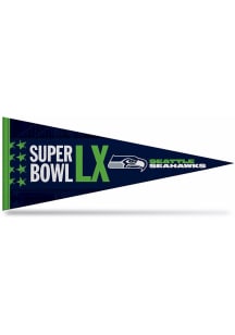 Seattle Seahawks Super Bowl LX 12x30 Pennant - Navy Blue