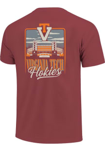 Virginia Tech Hokies Maroon Football Stadium Short Sleeve T Shirt