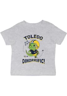 Vive La Fete Toledo Rockets Infant Dino-Riffic Short Sleeve T-Shirt Grey