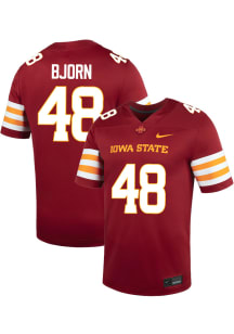 Jack Bjorn  Nike Iowa State Cyclones Cardinal Red NIL Name And Number Football Jersey