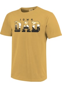 Iowa Hawkeyes Gold Campus Fill Dad Short Sleeve T Shirt