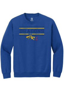 Summit Sportswear Drexel Dragons Mens Blue Bars Long Sleeve Crew Sweatshirt
