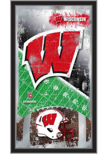 Wisconsin Badgers Football Hanging Back Bar Mirror