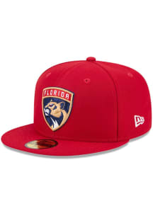 New Era Florida Panthers Mens Red Evergreen 59FIFTY Fitted Hat