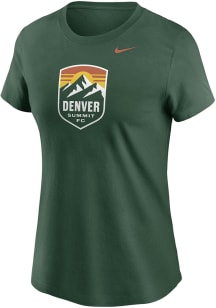 Nike Denver Summit FC Womens Green Cotton Short Sleeve T-Shirt