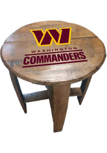 Imperial Washington Commanders Oak Barrel Table Brown End Table