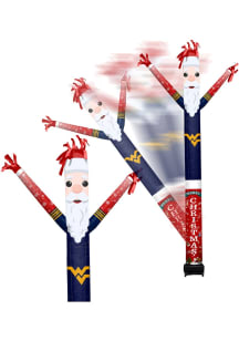 West Virginia Mountaineers Black Outdoor Inflatable Santa team color and team logo
