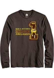 Kirk Laursen Western Michigan Broncos Brown NIL 2025 National Champions Long Sleeve Player T Shirt