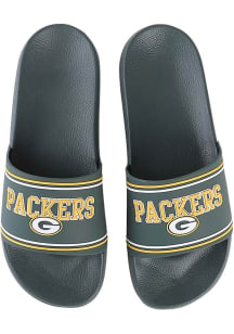Green Bay Packers Raised Logo Mens Slides