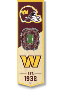 Washington Commanders 6x19 3D Stadium Banner - Burgundy