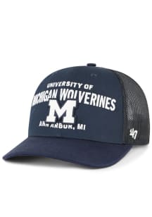 47 Michigan Wolverines Contemporary Trucker Adjustable Hat - Navy Blue