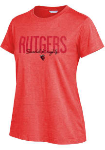 Rutgers Scarlet Knights Womens Red Darby Short Sleeve T-Shirt