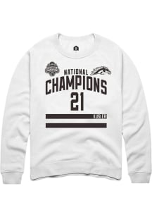 Ryan Kusler Western Michigan Broncos Mens White NIL 2025 National Champions Shirzee Player Crew