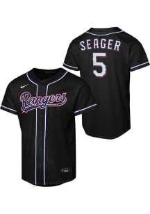 Corey Seager  Nike Texas Rangers Youth Black Carbon Jersey