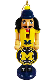 Michigan Wolverines Mascot Nutcracker Ornament - Blue